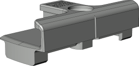 DK-Schließblech, SBA.A.74, Zinkdruckguss, silber, verzinkt