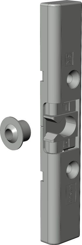 DK-Balkontürschnäpper, mit Bolzen, BK WERU, Zinkdruckguss silberfarbig