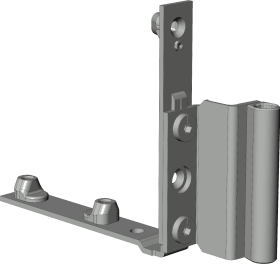 Winkhaus Flügellager, aufliegend, DIN Links, Stahl, Si, silberfarbig, galvanisch verzinkt 4996399