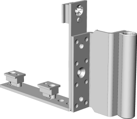 Winkhaus Flügellager, aufliegend, DIN Links, Stahl, silber, silber, chromatiert 4999589