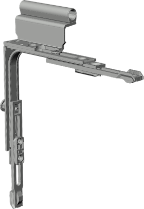 Flügellager, FL.W.E1.20-9-12, aufliegend, DR, verkehrsweiß