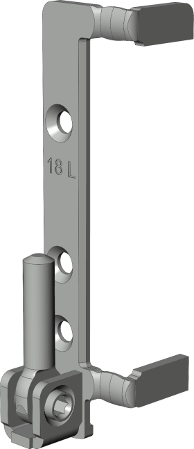 Winkhaus DK-Ecklager, verstellbar, DIN Links, EL.HW.PA.18-12, STA, titan silber, verzinkt 5005480