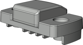 Winkhaus FT-Flügelheber, ohne Schließzapfen, FH.72, DL-R, silber, chrom., zum Anschrauben 5008624