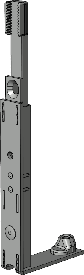 Winkhaus Drehflügel-Anschlussschiene, f.Stulpfl., DL-R, ASS.SP.GGL, Stahl EV1 chromatiert 5019455