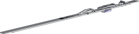 Winkhaus Drehkipp-Oberschiene OS1.600 MSL-F ohne Schließzapfen silber chromatiert