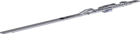 Winkhaus Drehkipp-Oberschiene OS1 600 mm Stahl silber chromatiert ohne Schließzapfen