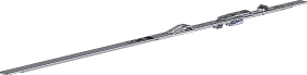 Winkhaus Drehkipp-Oberschiene OS2 800 mm silber chromatiert ohne Schließzapfen
