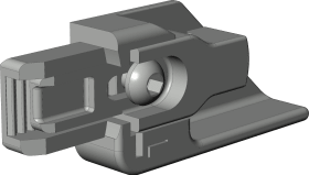 Rahmenteil, für Blendrahmen verdeckt, DFE-TFE.S.LK, DL, grau, lackiert