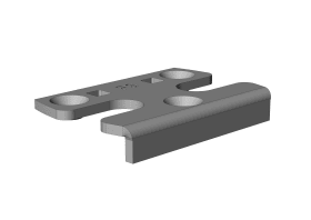 DK-Wechselbrücke, verdeckt liegend, SBS.A.1.+3, Stahl, silber, verzinkt
