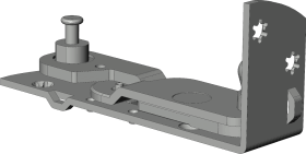 Winkhaus DK-Ecklager, verdeckt liegend, DIN Links, EL.K.SE.152-PVB, Stahl, silber 5045820