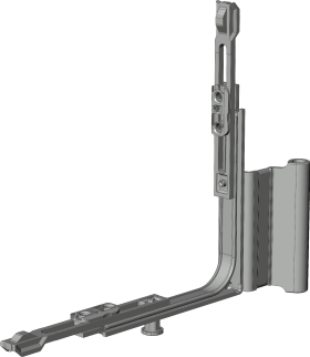 Winkhaus Flügellager, auflieg., DIN Rechts, Stahl, silber, titanfarbig, pulverbeschichtet 5066165