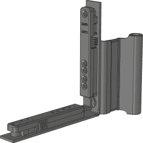 Winkhaus Falzbandflügellager, C-W, 20-9, aufliegend, DIN Rechts, Stahl, silber, verzinkt 5066356