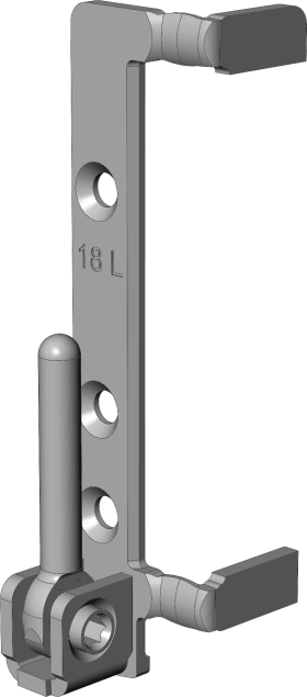 Winkhaus DK-Ecklager, aufliegend, DIN Links, EL.HC.PA.18-12.LS, Stahl, silber, verzinkt 5070787