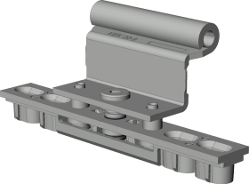 Winkhaus Kippband K 20-9 Stahl aufliegend pulverbeschichtet titanfarbig für Kippflügel