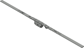 Winkhaus Drehkipp-Getriebe GAM-UK 800, Stahl verzinkt, mittiger Griffsitz, silber