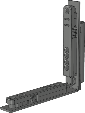 Winkhaus Falzb.flügell., C-W, 20-10, aufliegend, DL, Stahl, silber, titanfarbig, pulverb. 5094554