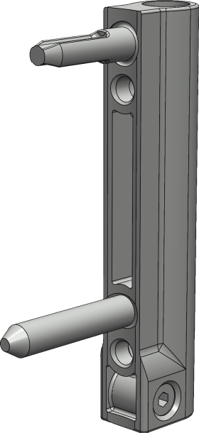 Winkhaus Flügellag., C-A, 20-6-28, aufliegend, DL-R, Stahl, silber, titanfarbig, pulverb. 5097228