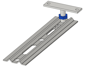 MONTAGEBLITZ P 40 - 171X40X1,5 MM M.ANSCHRAUBPLATTE 40 MM 550164