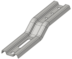 MONTAGEBLITZ XL/G25 180X43X1,5 MM LASCHE 25MM GEKRÖPFT VERZINKT 550313