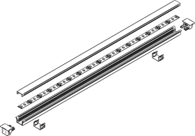 LEDBOX EINBAULEUCHTE KÜRZBAR L=1000MM SW-ELOX, WW, 12V / 14W PER MTR.  801345