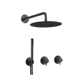 EINBAU-2WEGE-DUSCH-ARMATUR M. THERMOSTAT SCHWARZ (QS3300-340WB)