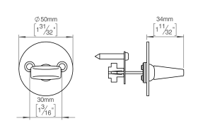 TÜRDRÜCKER AJ ASSA MASSIV CC30 RAL9005 (061917R1130)