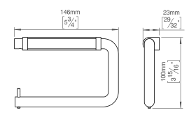 WC-ROLLENHALTER 145 ED SATINIERT BEFEST PVD CHARCOAL (147056P4243)