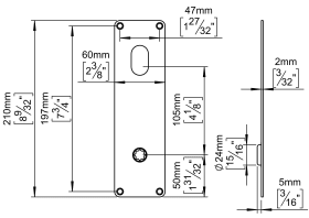 SCHILD CE X=105 KUPFER 210X60X2 M. KUGELLAGER (143650P2097)