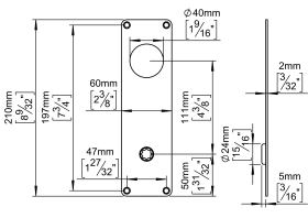 SCHILD CH X=111 MESSING 210X60X2 M. LOCH RUND (143650P3291)