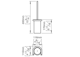 BEFEST F. WC-BÜRSTE ED GRIFF GRAU BÜRSTE RAL7016 (147061G3100)