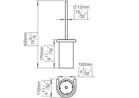 BEFEST F. WC-BÜRSTE RAL9005 ED GRIFF M. BÜRSTE DIEBSTAHLSICHER (147061R1102)