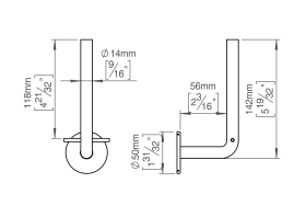 ERSATZ-WC-ROLLENHALTER 160 ABDECK RAL7016 (147062G3016)