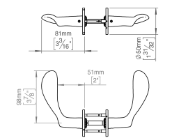 TÜRGRIFF AJ S 33-59 ED ABDECK 30/38 RAL9005 (124043R1001)