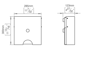 PAPIERHANDTUCHSPENDER MESSING WANDMONT M. ABDECKKLAPPE (147080P3005)