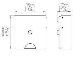 PAPIERHANDTUCHSPENDER RAL9005 WANDMONT O. ABDECKKLAPPE (147080R1004)