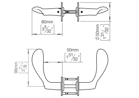 TÜRGRIFF AJ S 33-59 ED MASSIV CC38 PVD MESSING (124044P3038)