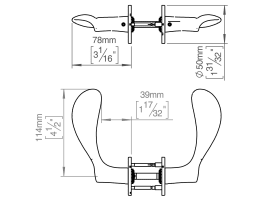 TÜRGRIFF AJ L ED 33-59 ABDECK 30/38 RAL9005 (124053R1003)