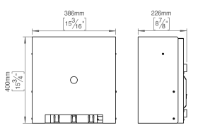 PAPIERROLLENSPENDER BERÜHRUNGSLOS PAPIERROLLE Ø200 RAL9005 (147081R1200)