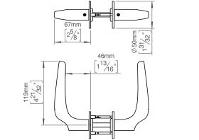 TÜRGRIFF PLH MESSING MASSIV CC30 33-59 (12414001019)