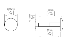 FAT GEWINDEBOLZEN F. HOLZTÜR M10X60 SATINIERT (12492302610)