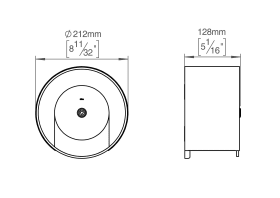 MAXIROLLENHALTER Ø212 TRANSPARENTE FRONT RAL9005 (147087R1002)
