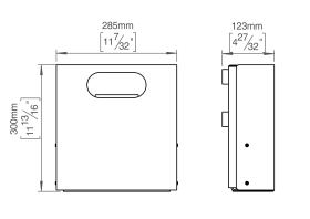 ABFALLEIMER S EINWURFLOCH LÄNGLICH WANDMONT ED PVD KUPFER (147097P2000)