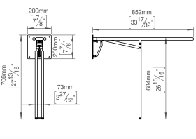 HALTESTANGE BS STANDARD 685 SATINIERT CHARCOAL (147500P4680)