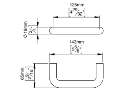 ZIEHGRIFF 19 GERADE 125 M8 PVD KUPFER (144212P2126)