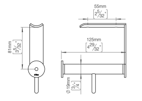 WC-ROLLENHALTER F. HALTEGR KLAPPBAR M. STIFT KUPFER (147556P2006)