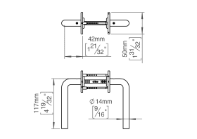 TÜRGRIFF 14L PAAR 8X8 ABDECK 30/38 33-59 PVD MESSING (140416P3011)