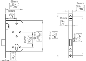 RIEGELSCHLOSS 60 PZ72 QUADR M. SCHLIEßBL PVD CHARCOAL (149217P4600)