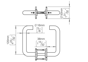 TÜRGRIFF 16U PAAR 8X8 ABDECK 30/38 33-59 RAL9005 (141216R1017)