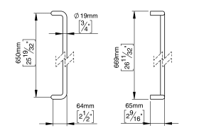 ZIEHGRIFF 19 GEKRÖPFT 650 BUCHSE PVD MESSING (144234P3653)