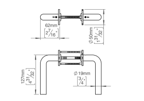 TÜRGRIFF 19L PAAR 8X8 ABDECK 30/38 33-59 RAL9005 (141616R1010)